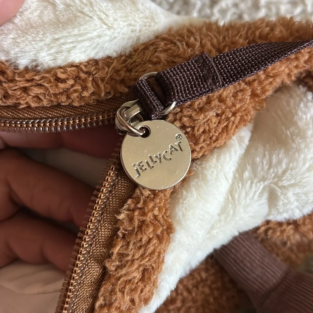 ♥️… Jellycat Cute Toast-Shaped Kids Bag - Brown and White